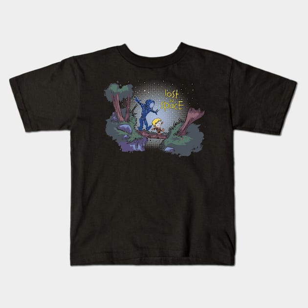 Will & Robot Kids T-Shirt by evilbyzac